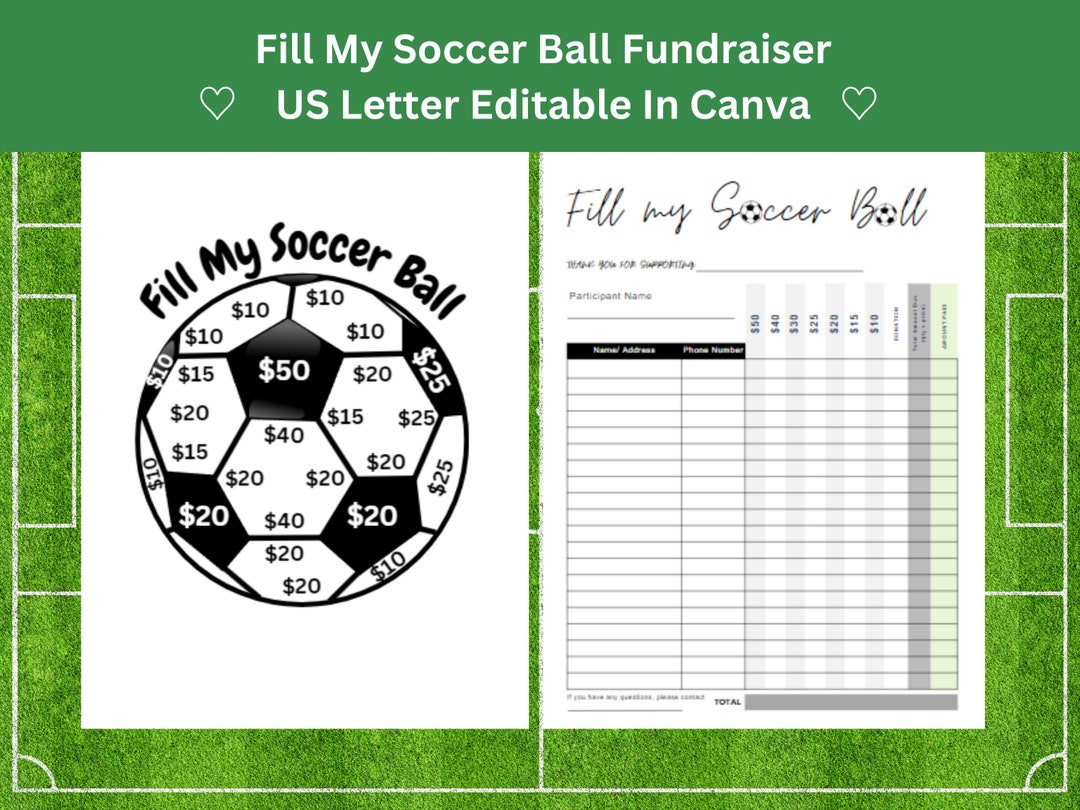Fill My Soccer Ball Fundraiser, Fill My Ball, Sports Fundraiser
