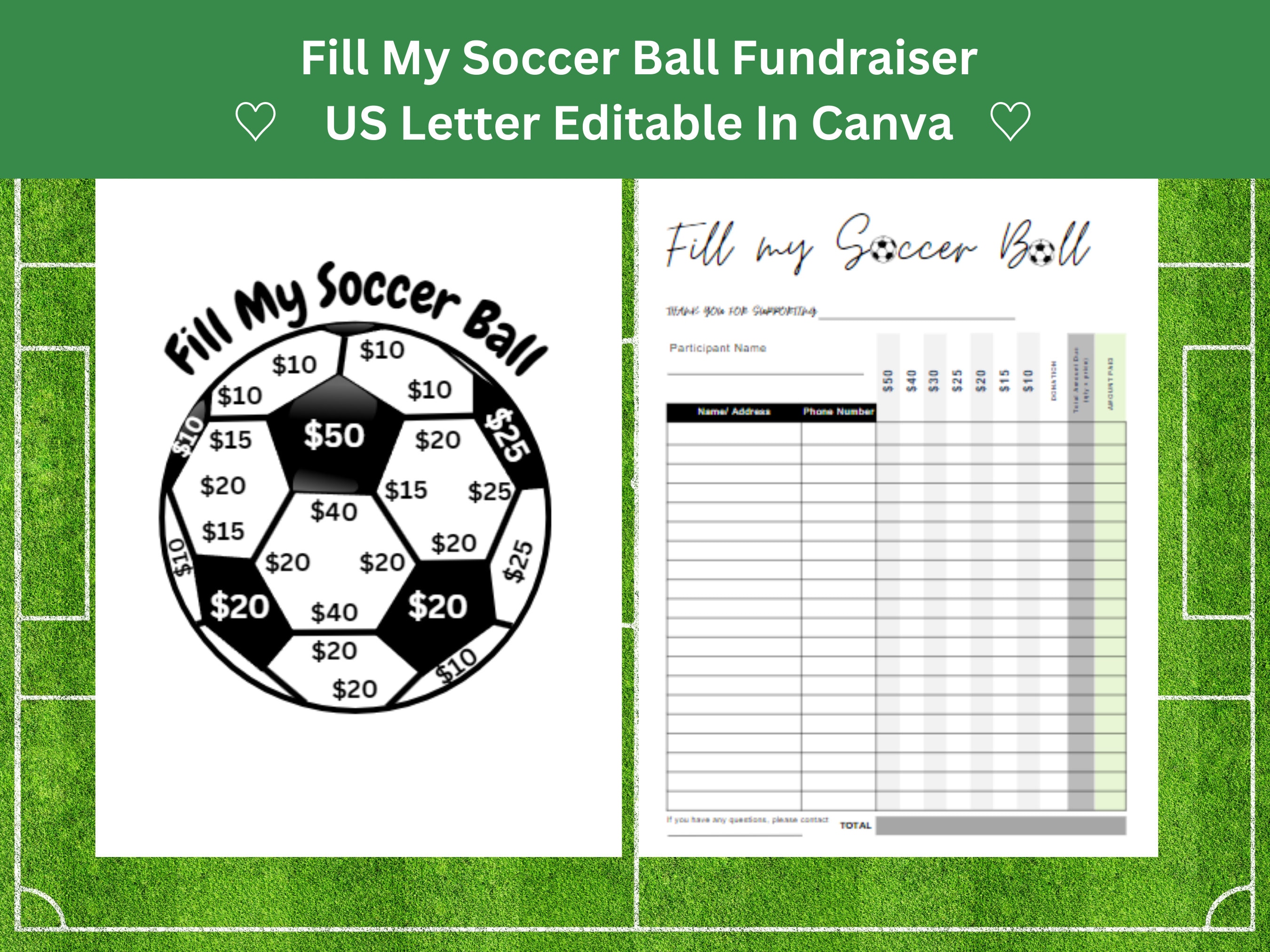 Fill My Soccer Ball Fundraiser, Fill My Ball, Sports Fundraiser
