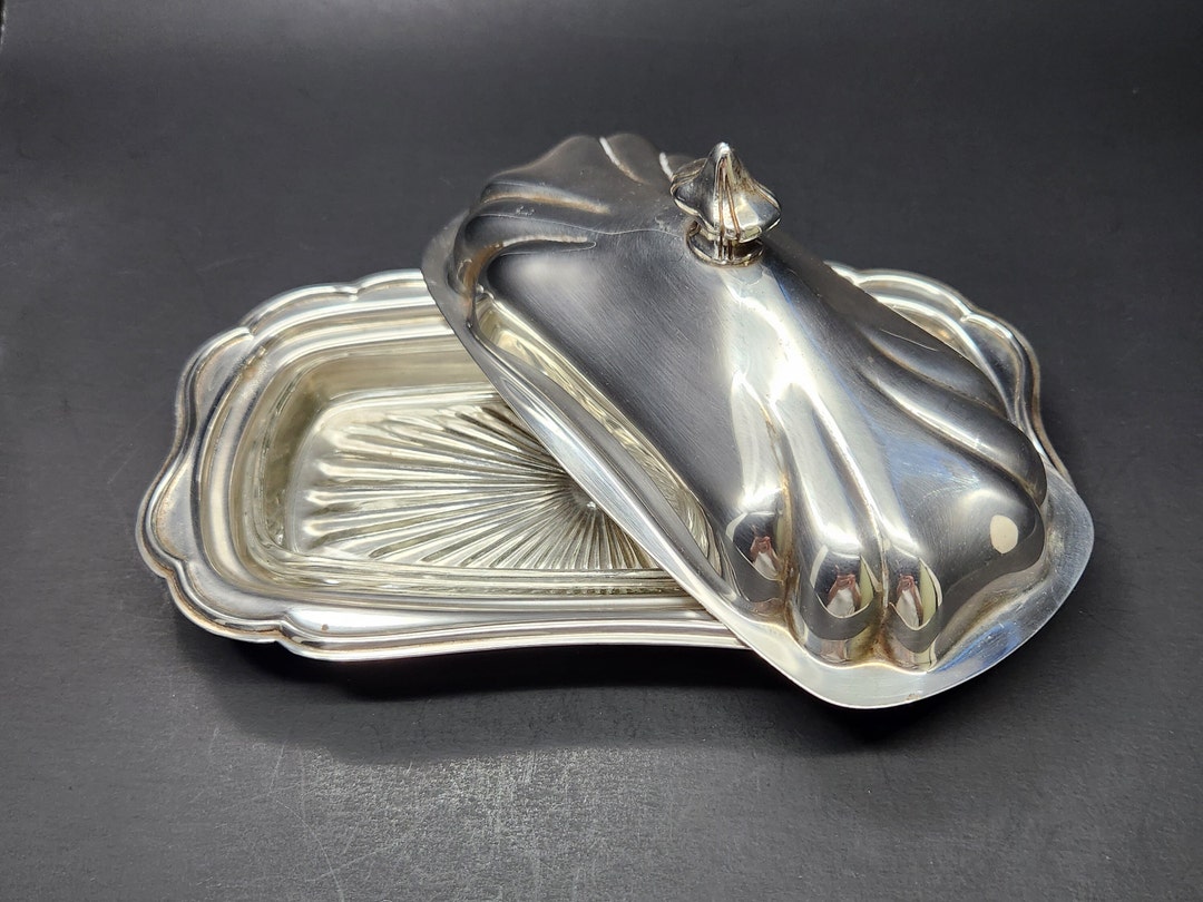 Vintage Sliver Plate by Gorham Newport Butter Dish / Elegant / Polished