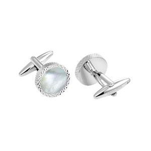 Mother of Pearl Cufflinks: Modern Wedding Groom Accessories
