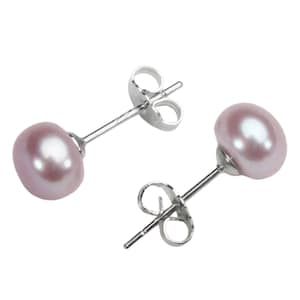 Süßwasser Perlen, Ohrstecker, Ohrringe, Schmuck, Echte Farbe Perlen, Zuchtperlen, Sterling Silber