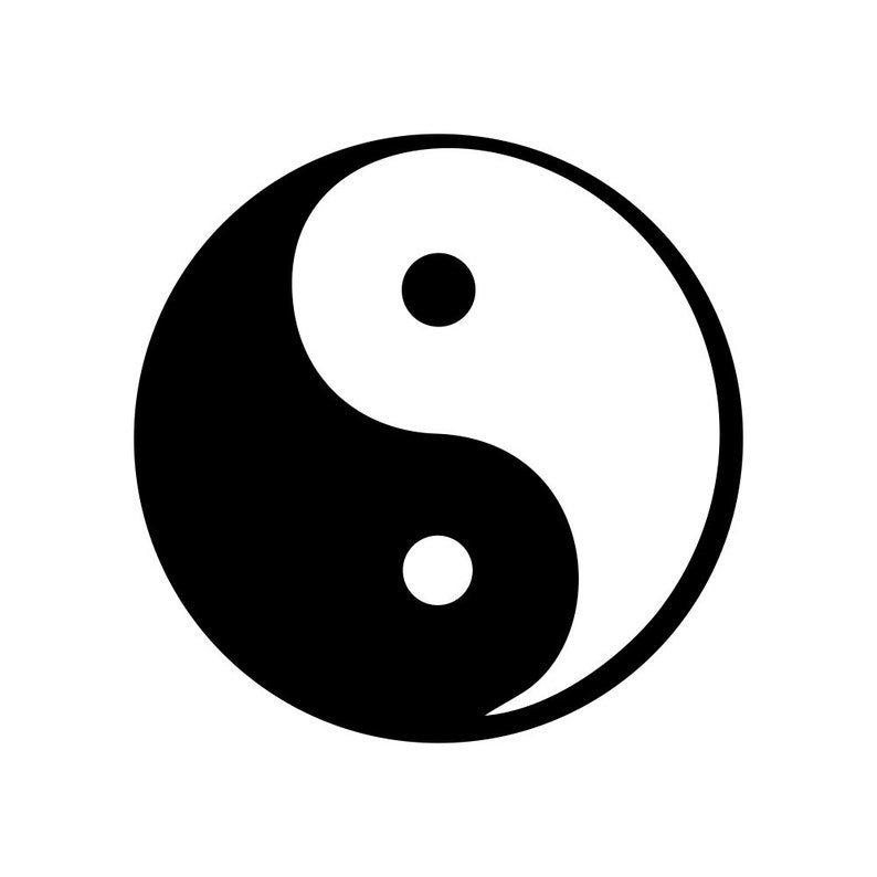 Vinyl Decal for Walls Window decal Ying and Yang DoorLocker Decal Surface Decal Car Decal
