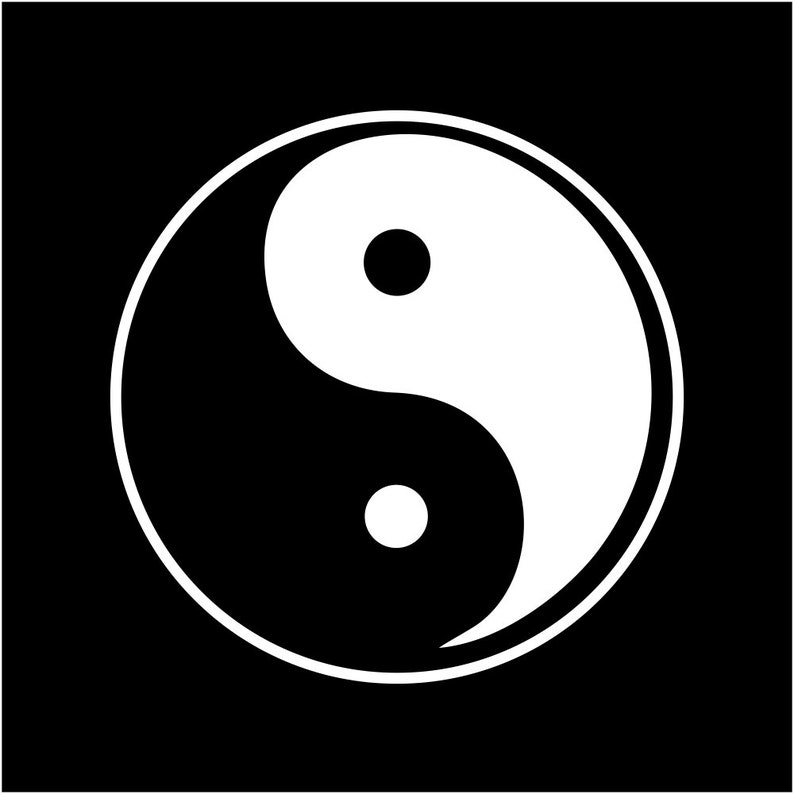Vinyl Decal for Walls Window decal Ying and Yang DoorLocker Decal Surface Decal Car Decal