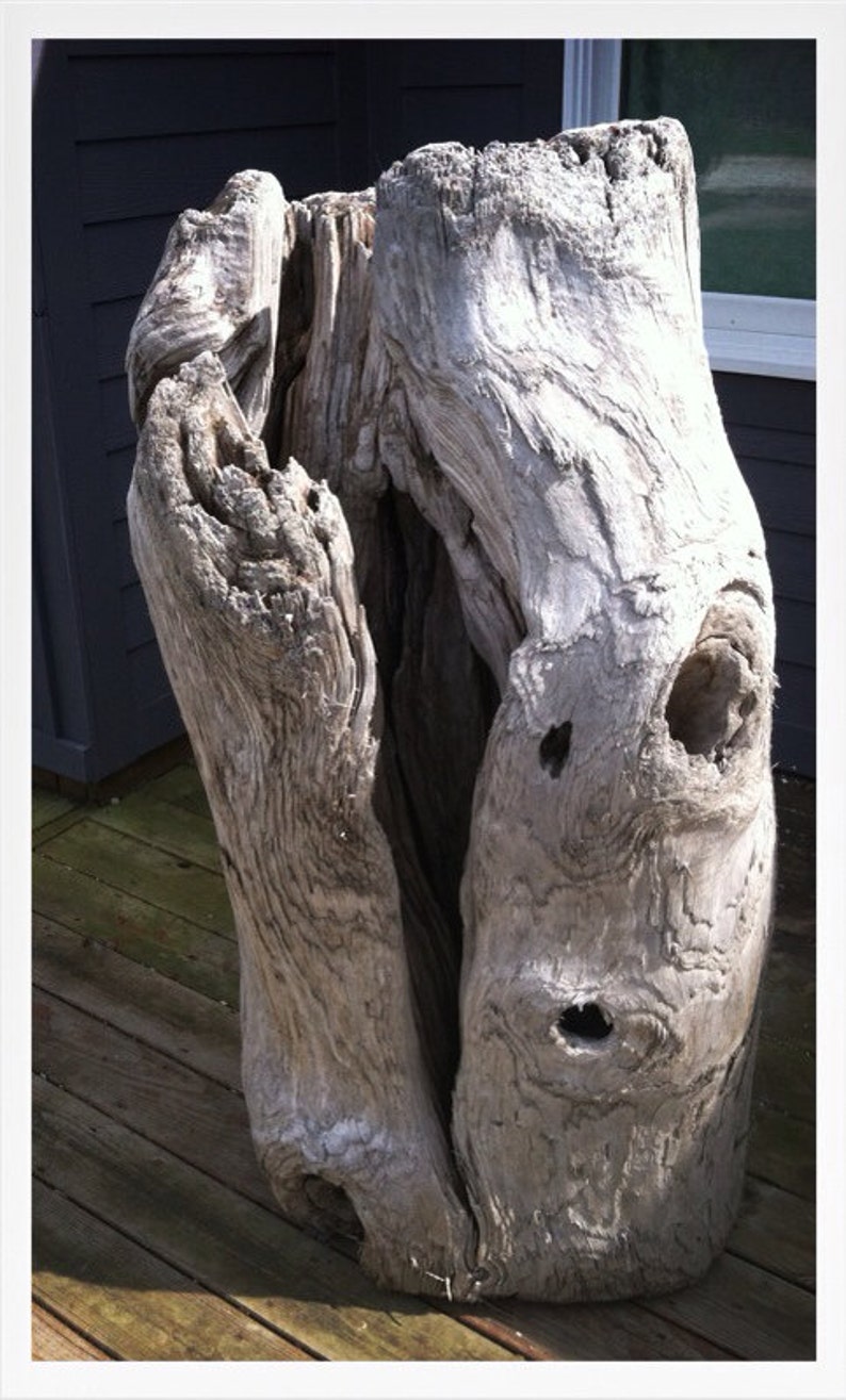 Modern rustic driftwood sculpture lawn decor woodworking ...