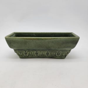 Vintage MCM Haeger Keramik Grön Rektangulär Planter 3774-A