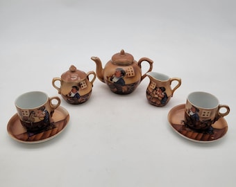 Vintage Hand Painted Porcelain Tea Set Nursery Rhymes?