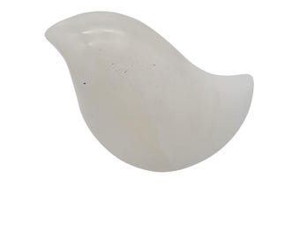 Carved White Alabaster Abstract Bird Sculpture