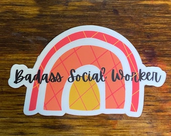 Badass Social Worker sticker