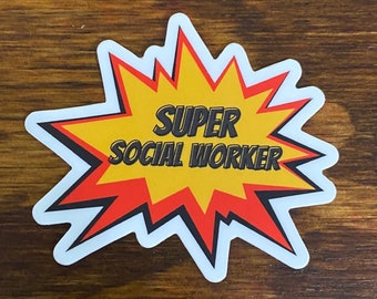 Social Worker sticker, Laptop sticker, casework documenting, documentation, social work decal, super social worker