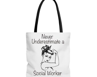 Social Work bag, Social worker tote bag, shoulder bag