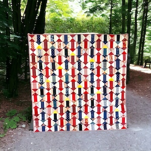 Red White and Blue Patriot Quilt Throw