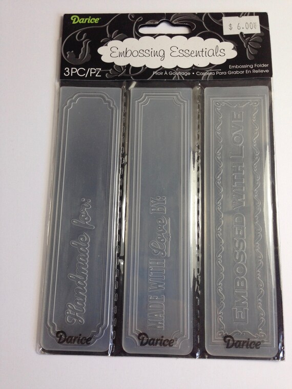 3 piece Embossing folders Embossing Essentials Darice Etsy