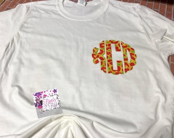 Santa Leopard Monogram State Youth Shirt