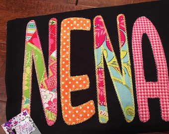 Camisas Applique de un solo nombre