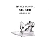 Service Manual and 4 PART books Vintage Singer Featherweight 221 221k1 222k1 221k4 221k5 Sewing Machine Repair Adjusters Book 5 PDF Files
