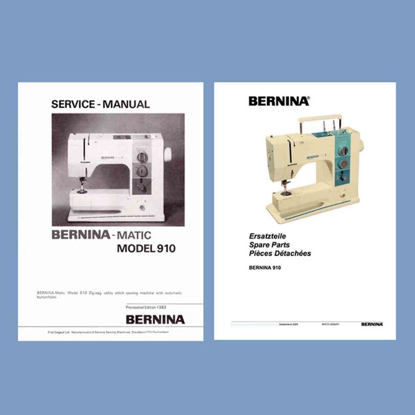Manual de servicio y libro de repuestos de la máquina de coser electrónica BERNINA Matic 910 * Descargar PDF
