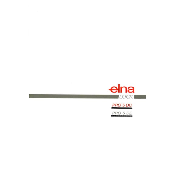 ELNA Lock Pro 5DE, Pro 5DC Manuale di istruzioni/operativo * Scarica PDF