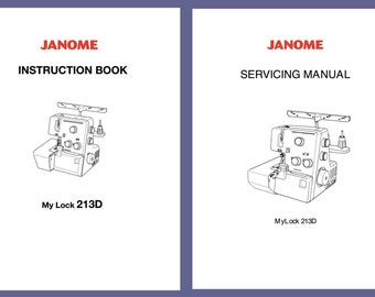 MyLock 213D Instruction and Service / Repair manual * Janome My Lock Serger Overlock * PDF Download * Printable