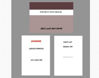 Manual de reparación y piezas de la remalladora Janome EzyLock 304 304D (Descarga en PDF)