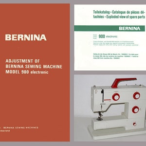 Vintage Bernina 900 NOVA Elektronische naaimachine Onderhoudshandleiding & reserveonderdelenboek * PDF-download