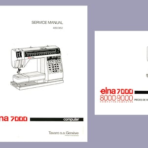 Elna 7000 Naaimachine Servicehandleiding en onderdelen-/schemaboek PDF DOWNLOAD
