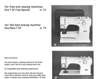 Instruction Manual for Vintage Elna Lotus SP TSP EC zz Pdf | Etsy
