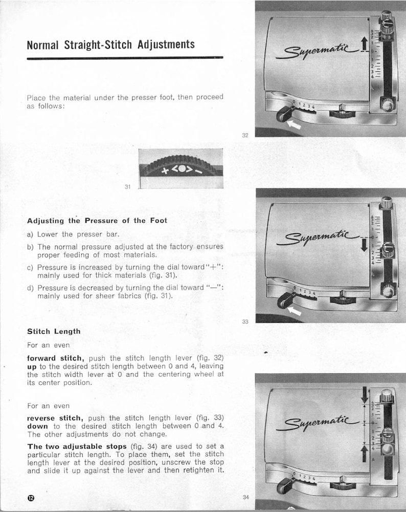 ELNA Supermatic Plana TAN User's Manual/ Operating Instruction Etsy