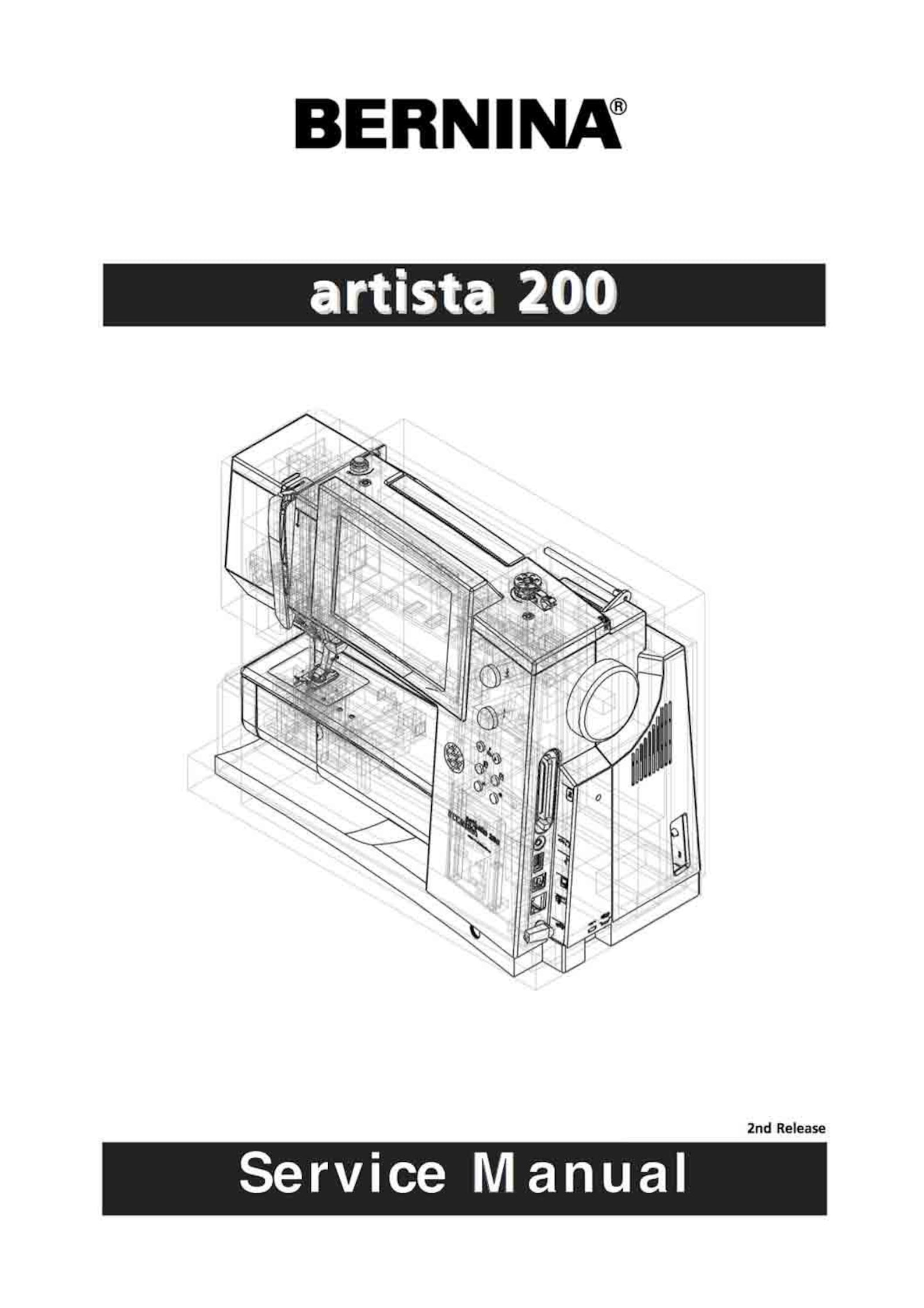 Bernina ARTISTA 200 Sewing Machine Service Manual & Spare Parts Book