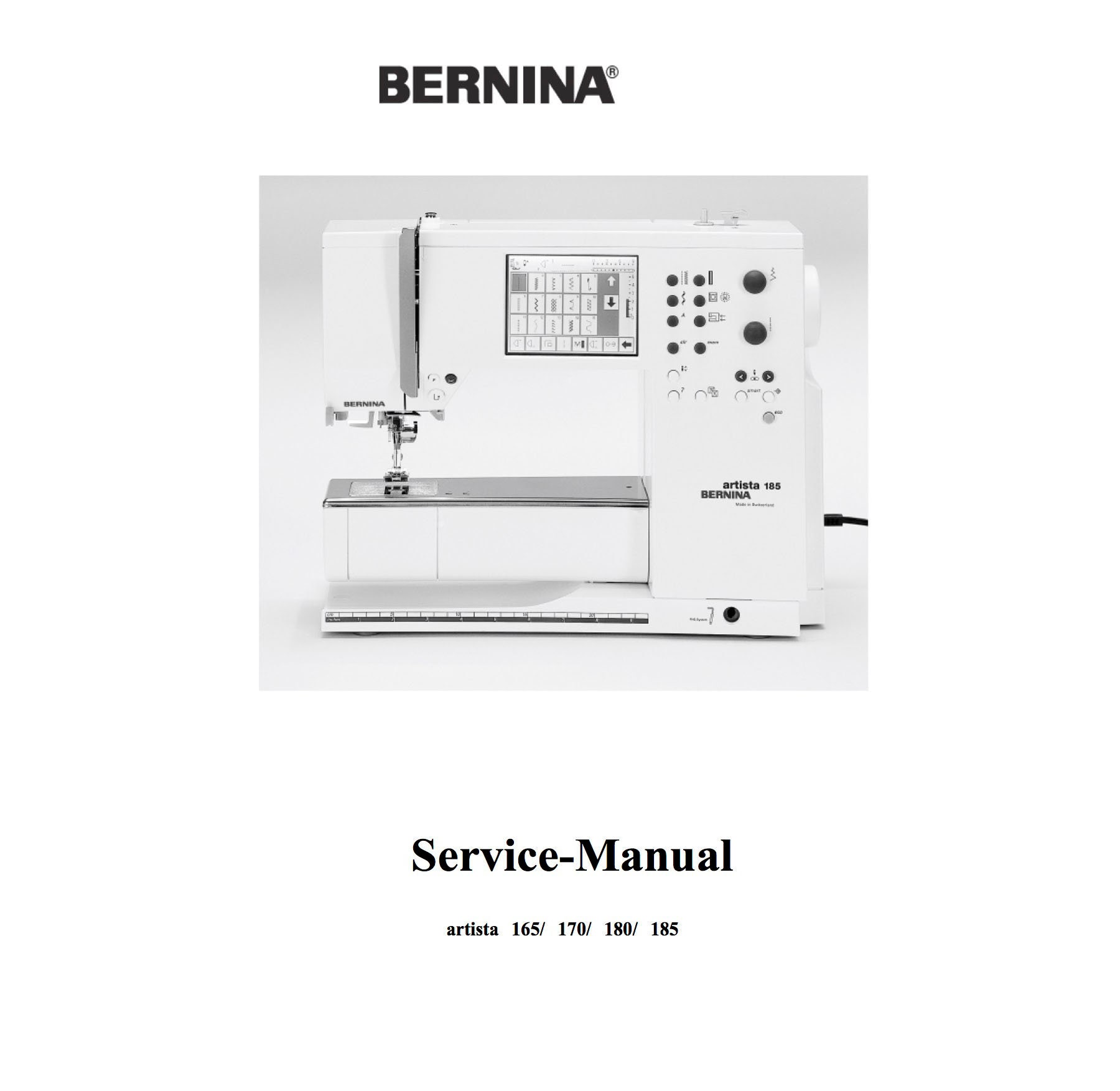 Bernina 165 170 180 185 Sewing Machine Service Manual Instant Download