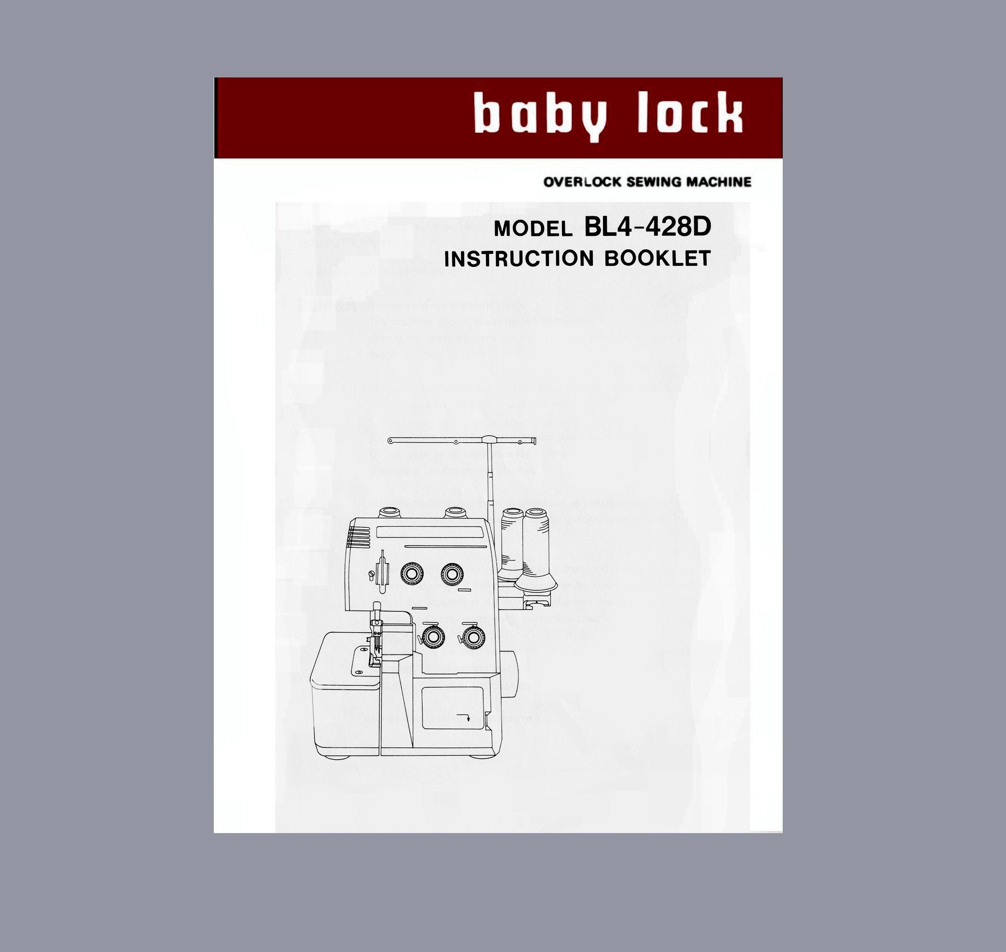 Baby Lock BL4-428D Serger Instruction Manual: Operating Guide (PDF