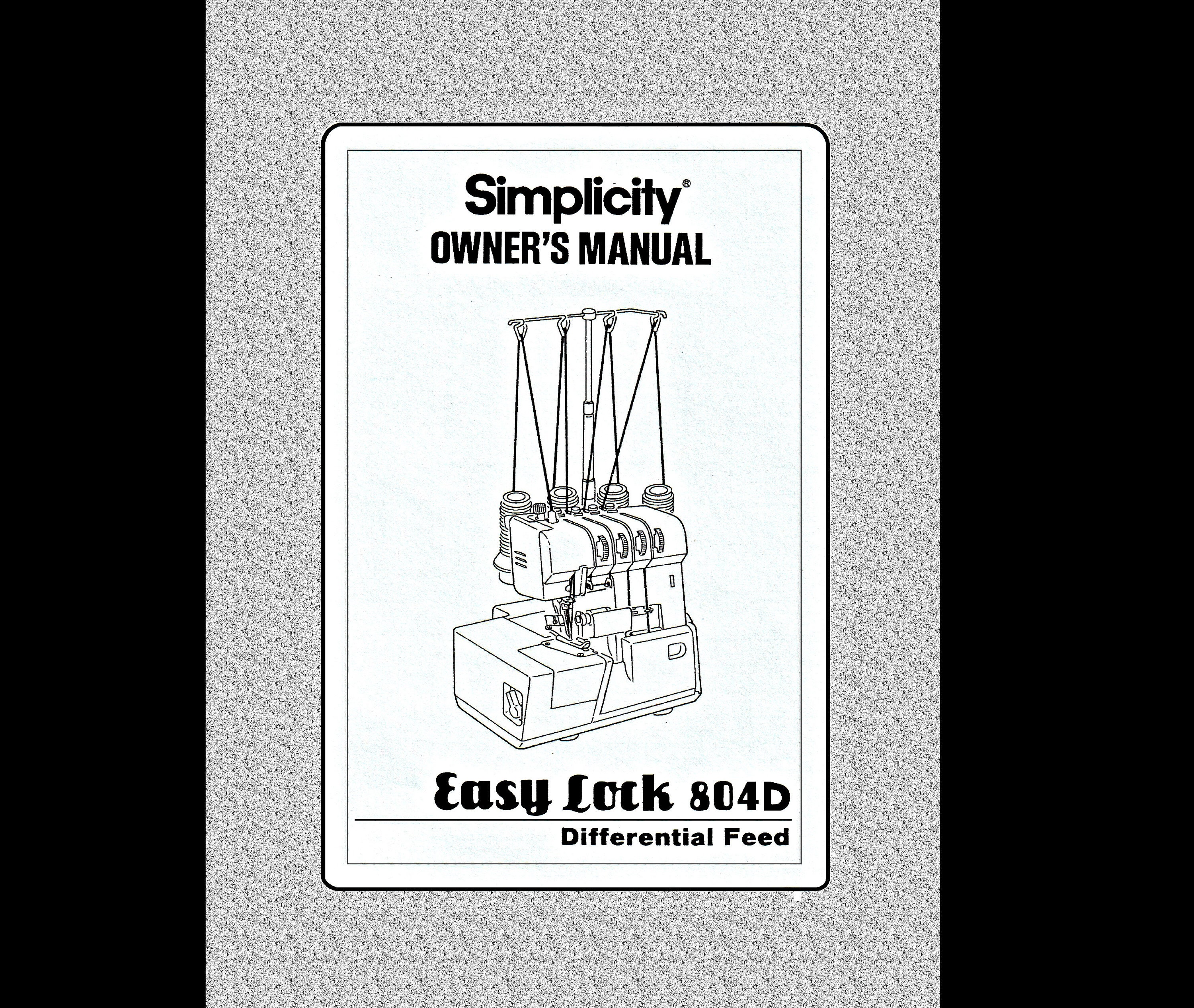 SIMPLICITY Easy Lock SL804D / SL 804D Instruction / Operating