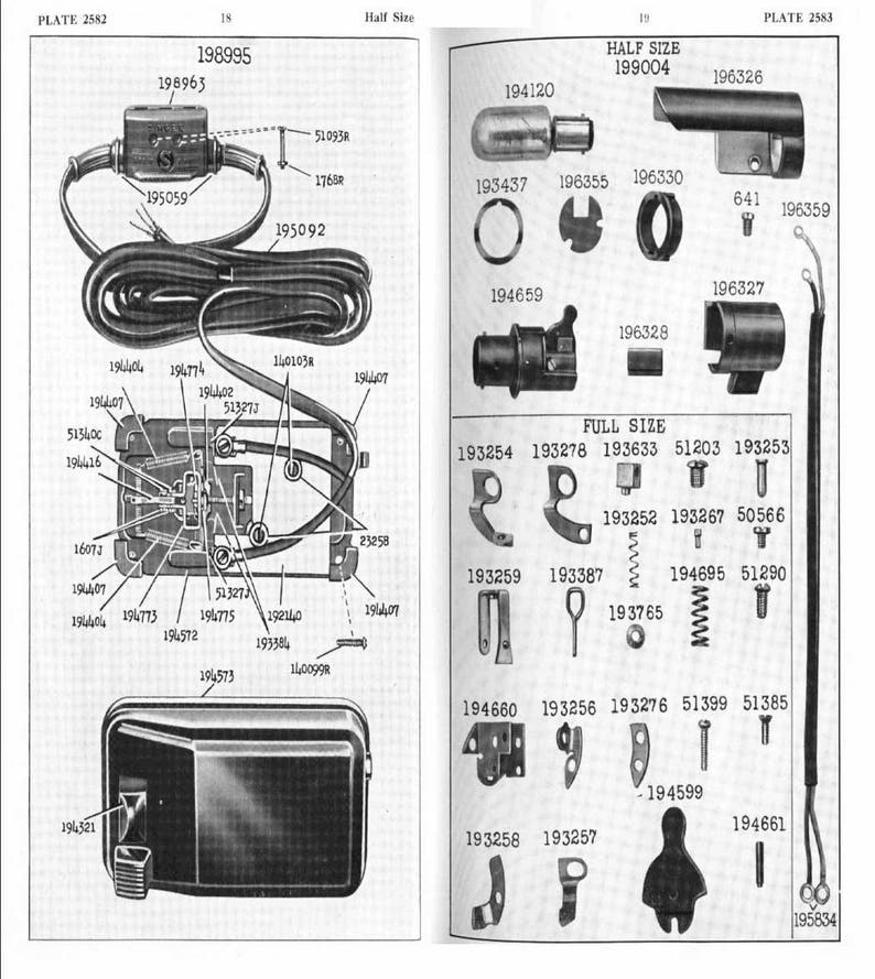 Service Manual and 4 PART Books Vintage Singer Featherweight 221 221k1