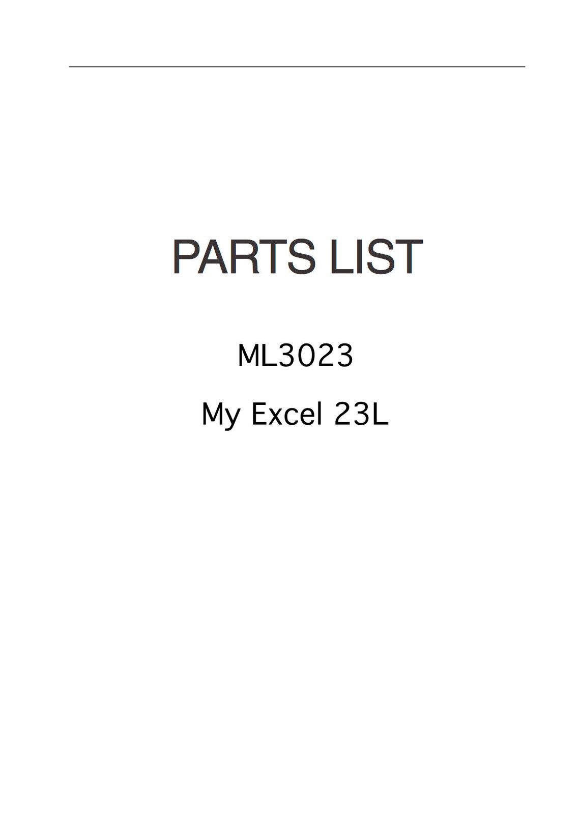 ML3032, My Excel 23L Janome New Home Service / Repair Manual & Parts ...