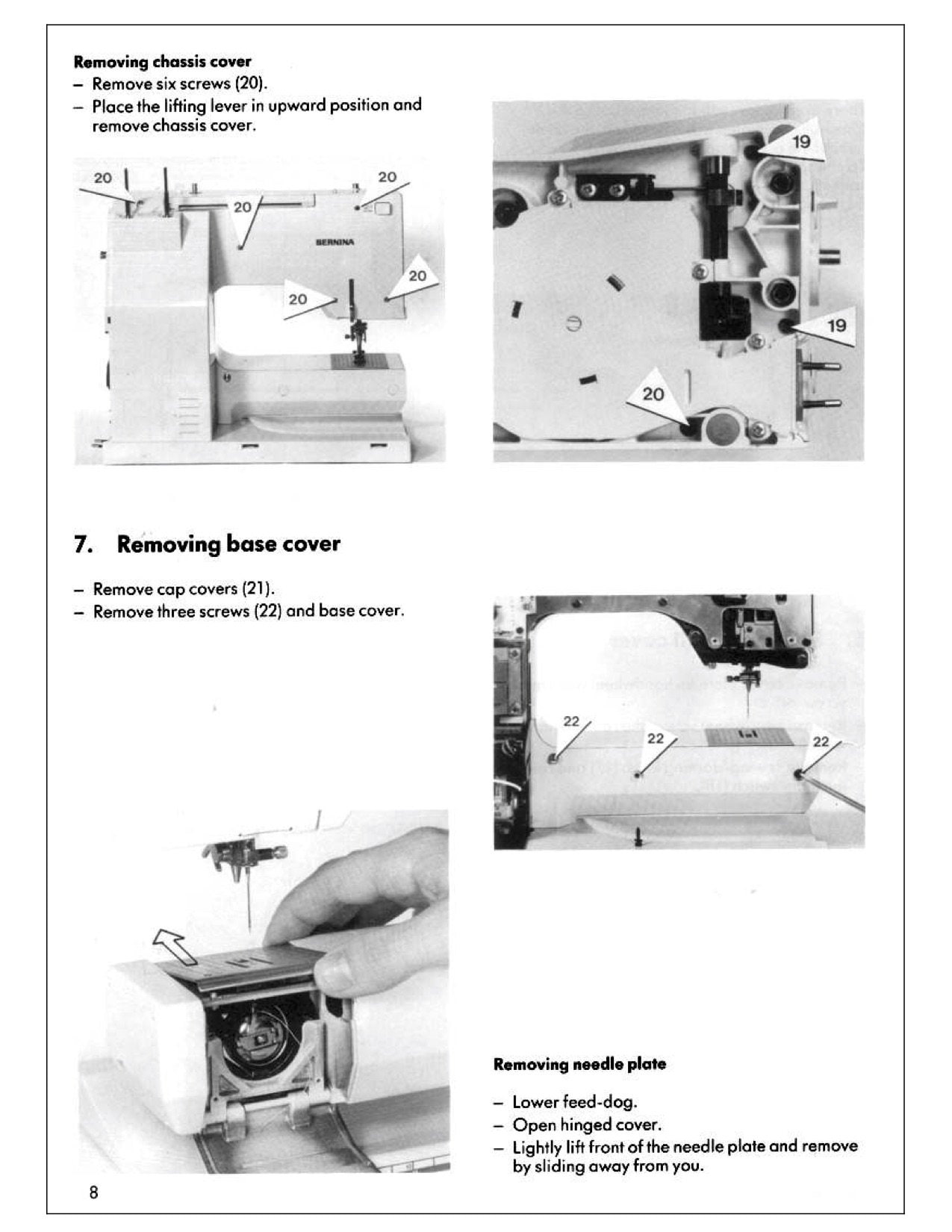 Bernina 1120, 1130 Sewing Machine Service Manual & Spare Parts Book