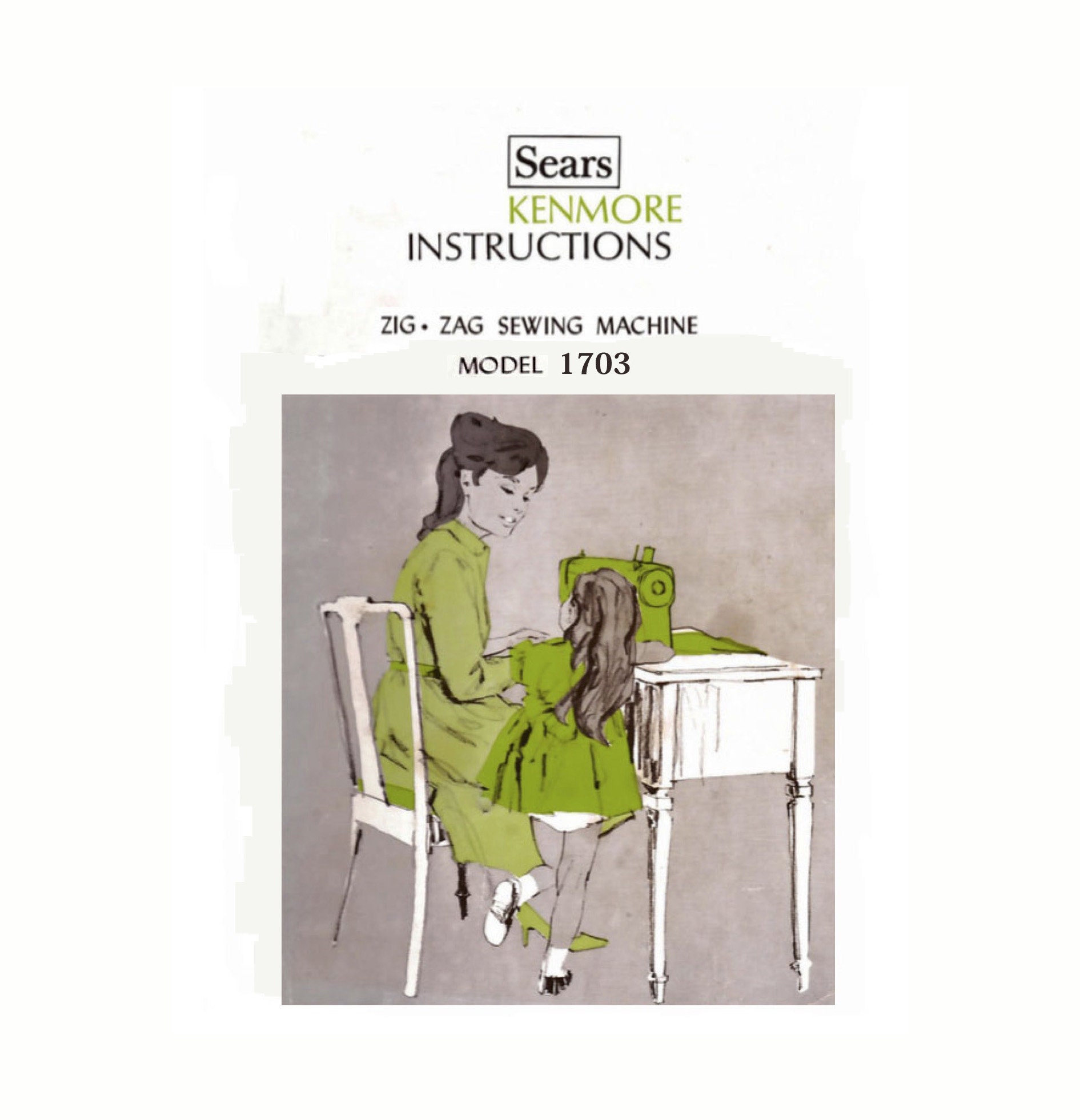 Kenmore 1703, 158.17030, 158.17031, 158.17032, 158.17033 Instruction Operating / User manual in color * PDF Download for sale  
