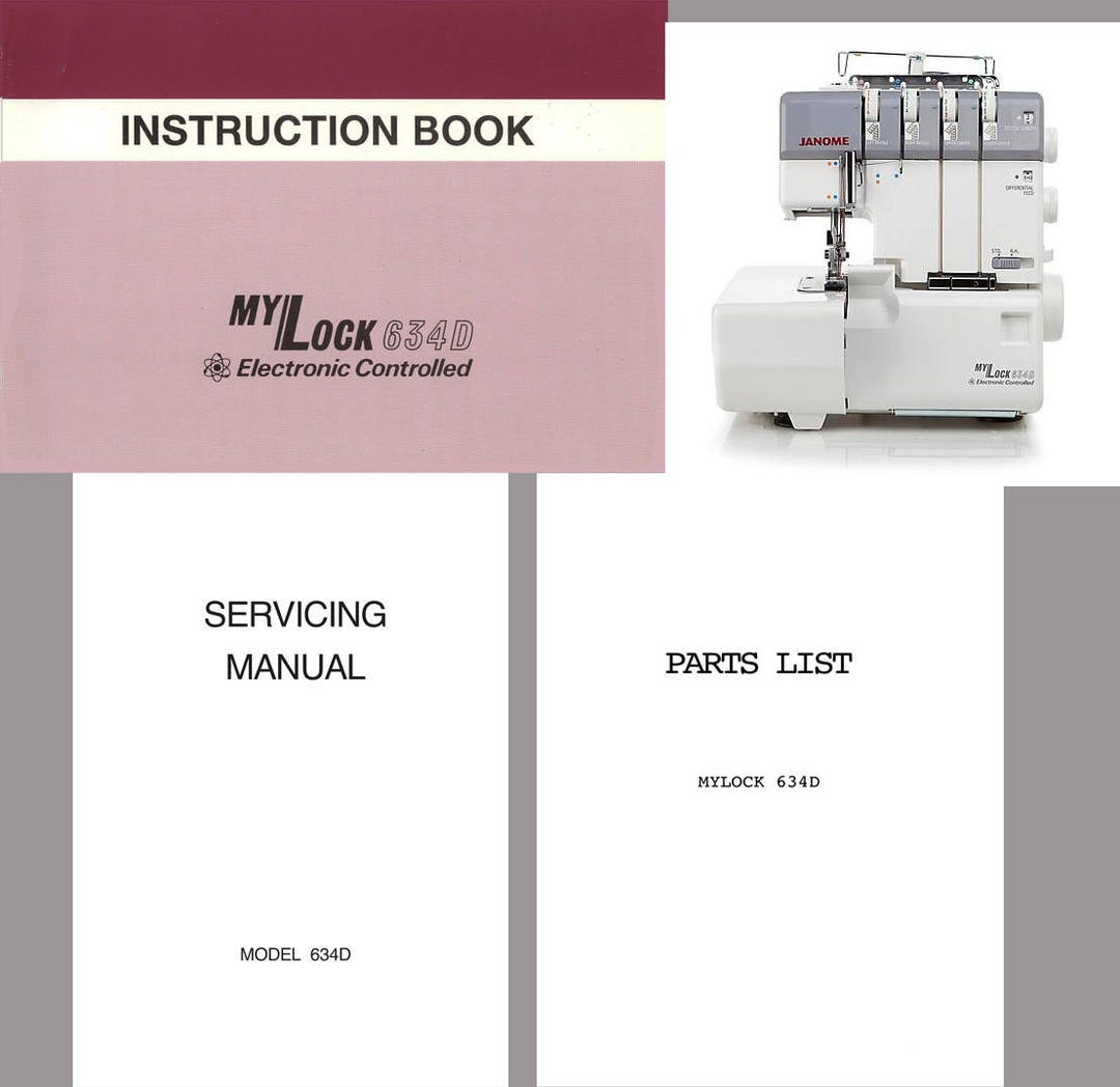 Mylock 634D Instruction, Service / Repair Manual & Partslist Book