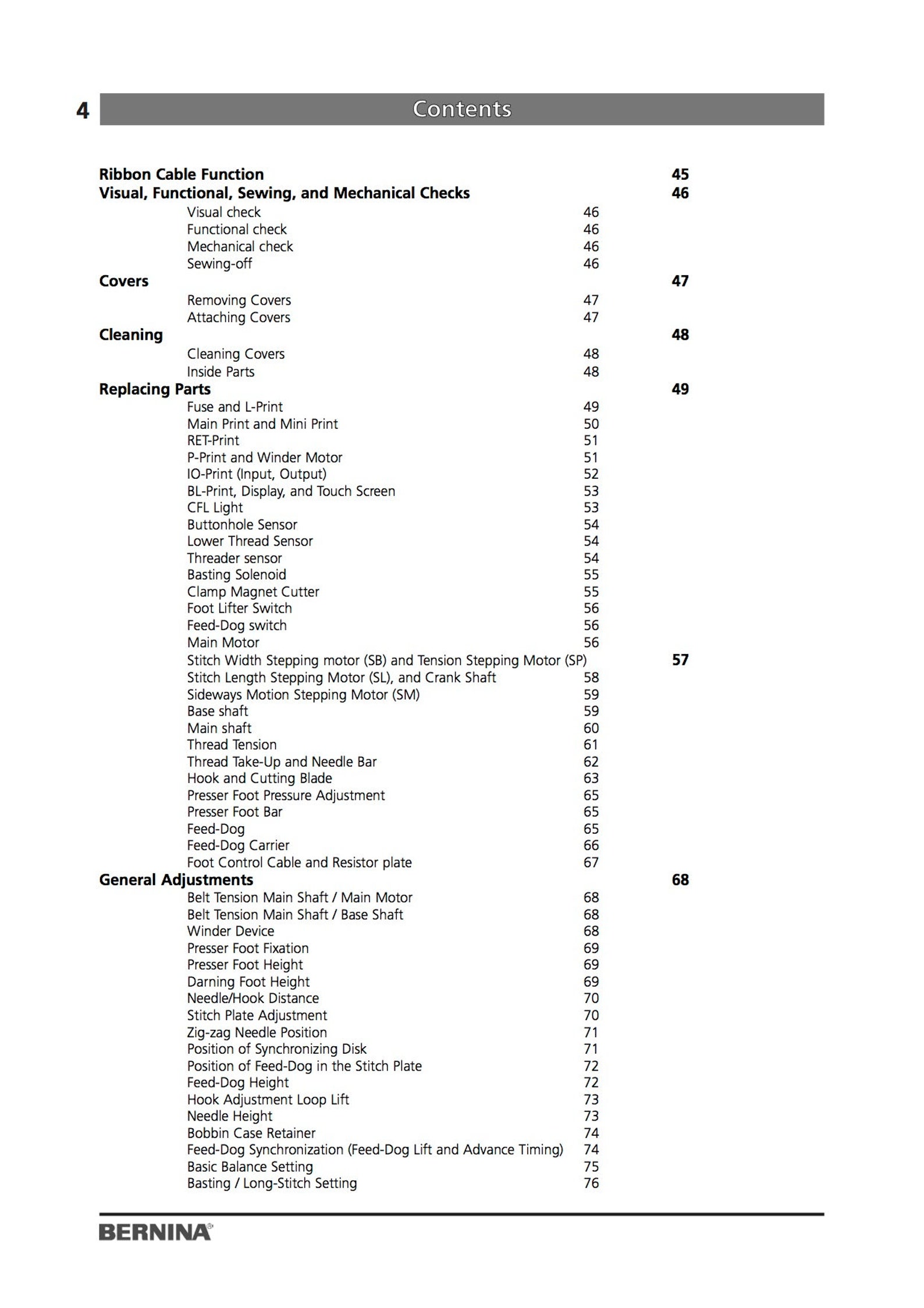 Bernina ARTISTA 200 Sewing Machine Service Manual & Spare Parts Book