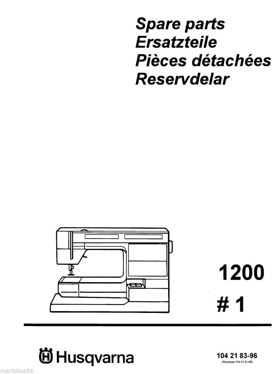 Husqvarna Viking 1 1200 Service Repair Manual & Parts List Etsy