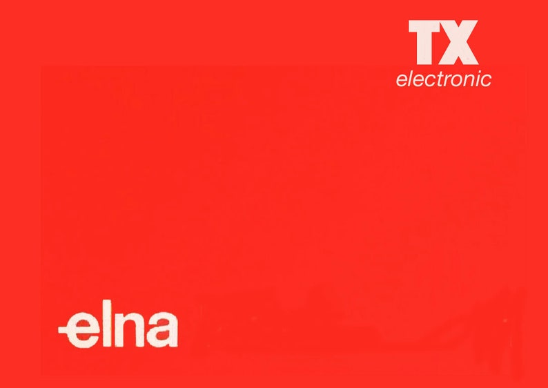Instruction / Operating Manual for Vintage Elna TX Electronic Etsy