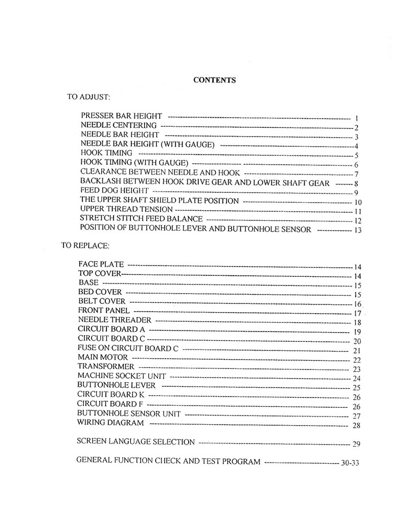 Elna 6003 Quilters Dream SERVICE /repair Manual and Parts / Schematics