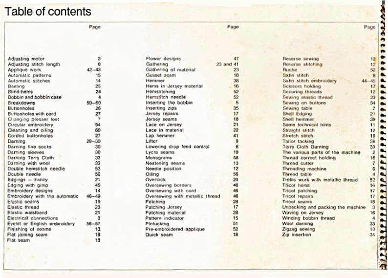 BERNINA Record 830 Vintage Sewing Machine Instruction / Operating Manual PDF Download Etsy