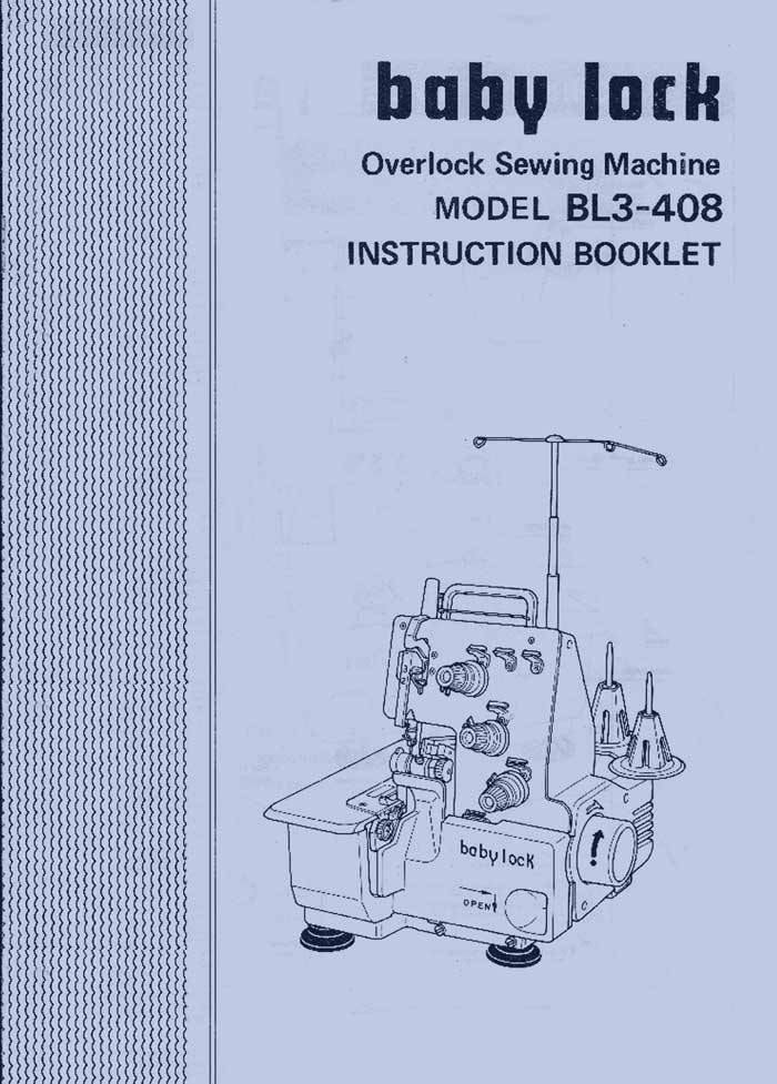Vtg. Baby Lock BL3-408 Serger by Juki Instruction Manual | Etsy