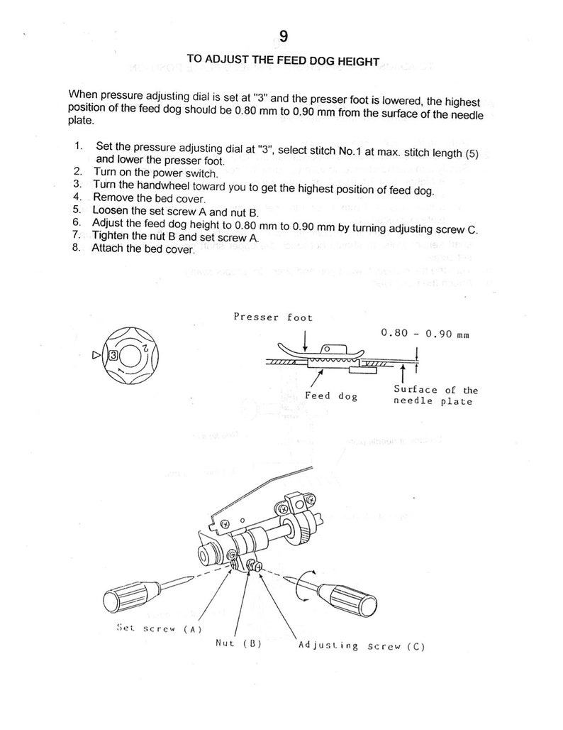 Elna 6003 Quilters Dream SERVICE /repair Manual and Parts / Schematics