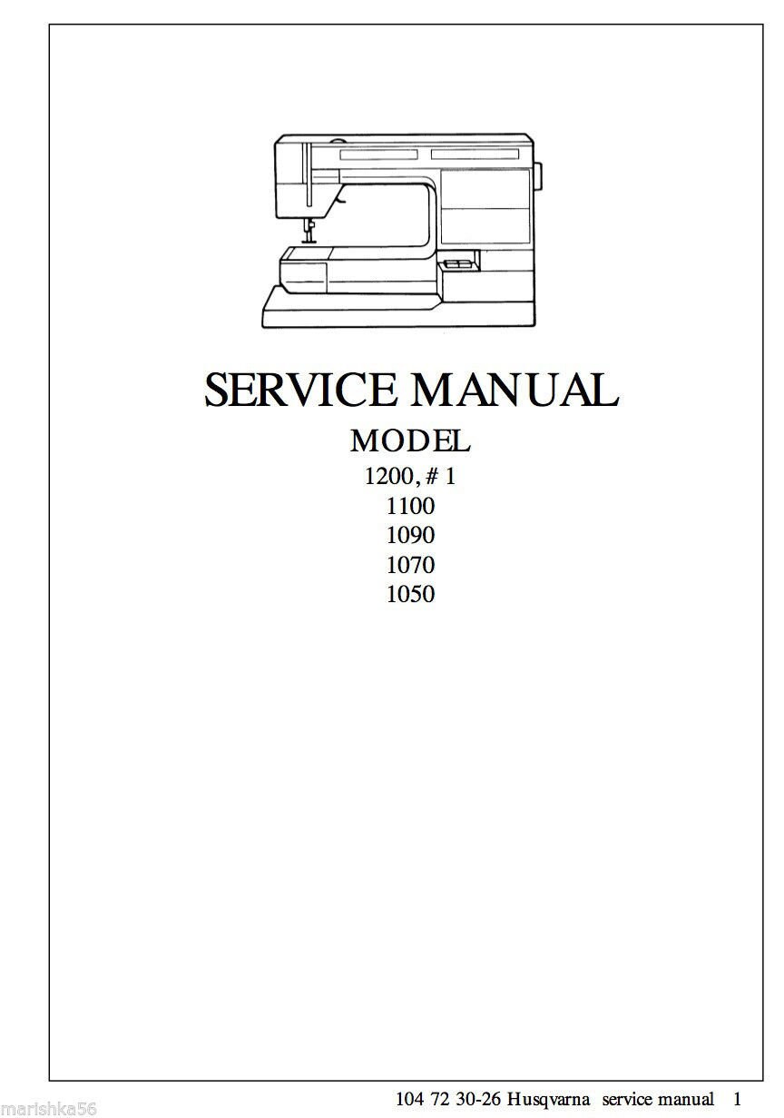 Husqvarna Viking #1, 1200 Service Repair Manual & Parts List PDF Download