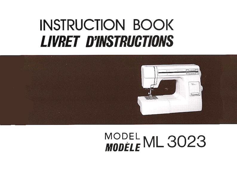 ML3023, MY EXCEL 23L Janome New Home Instruction / Operating Manual ...
