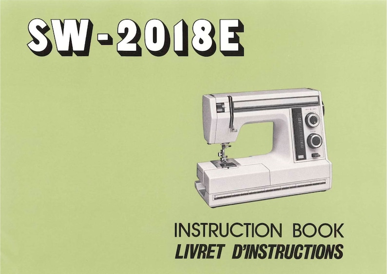 JANOME SW2018E Sewing Machine Instruction Book Operating Manual PDF