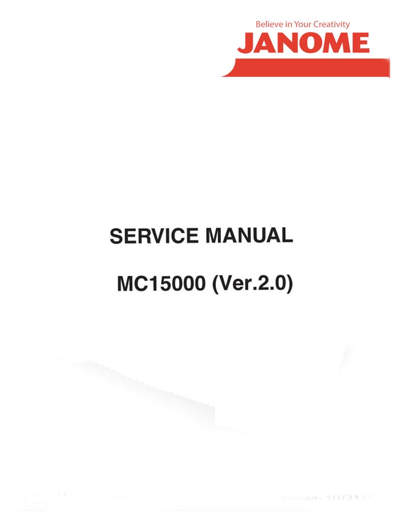 JANOME Memory Craft MC15000 MC15000 Sewing Embroidery Machine Service