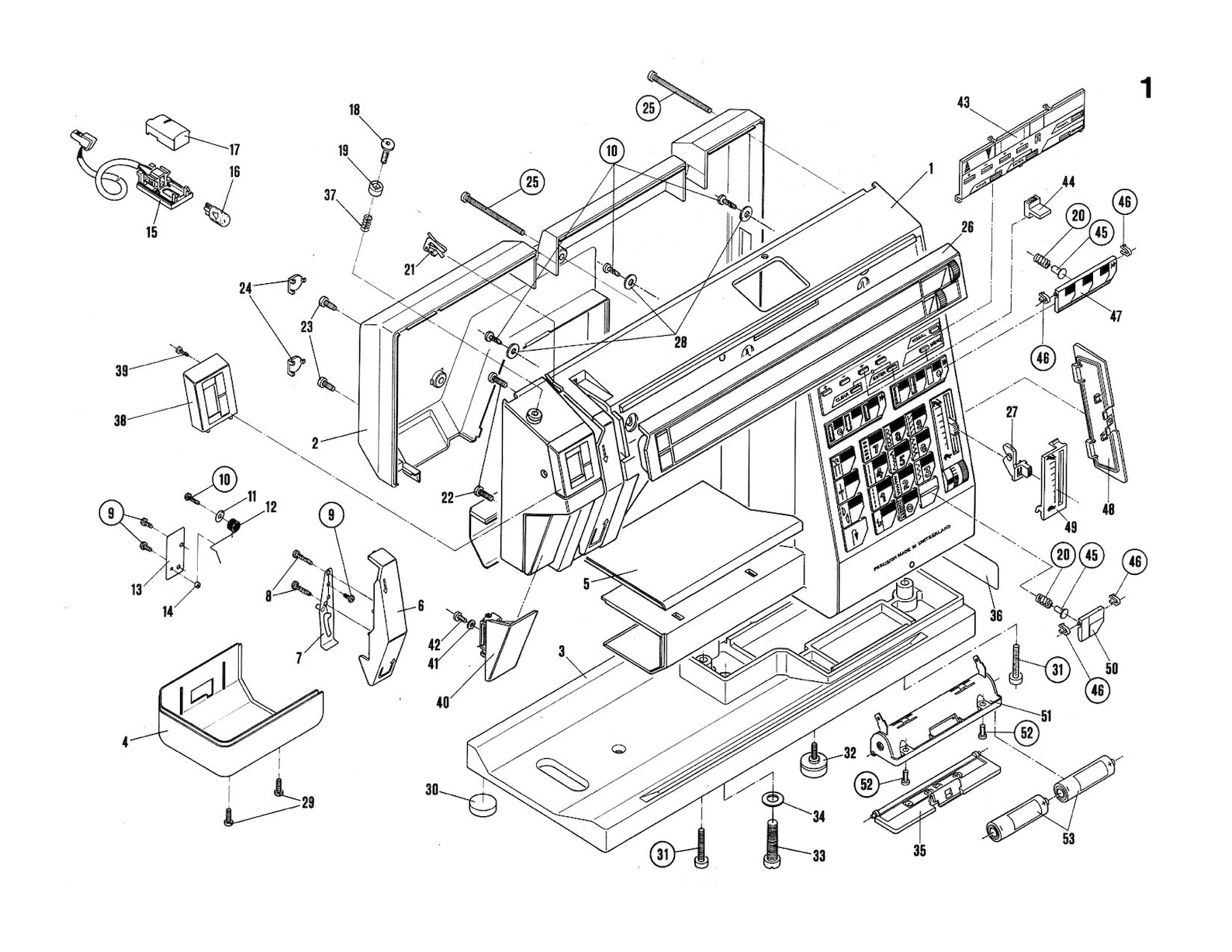 Elna 8000 9000 & DIVA Service Manual and Parts / Schematics Book PDF