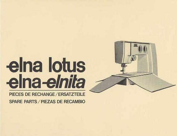 Vintage Elna LOTUS and ELNITA Service / Repair Manual & Parts | Etsy