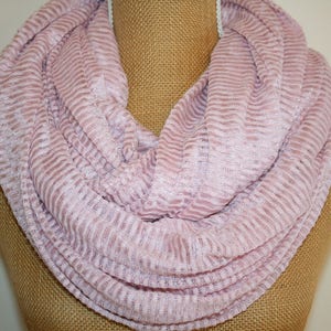 Handmade Bubble Pink Knitted Crochet Sweater Oversized Infinity Scarf, Circle Scarf, Loop Scarf.